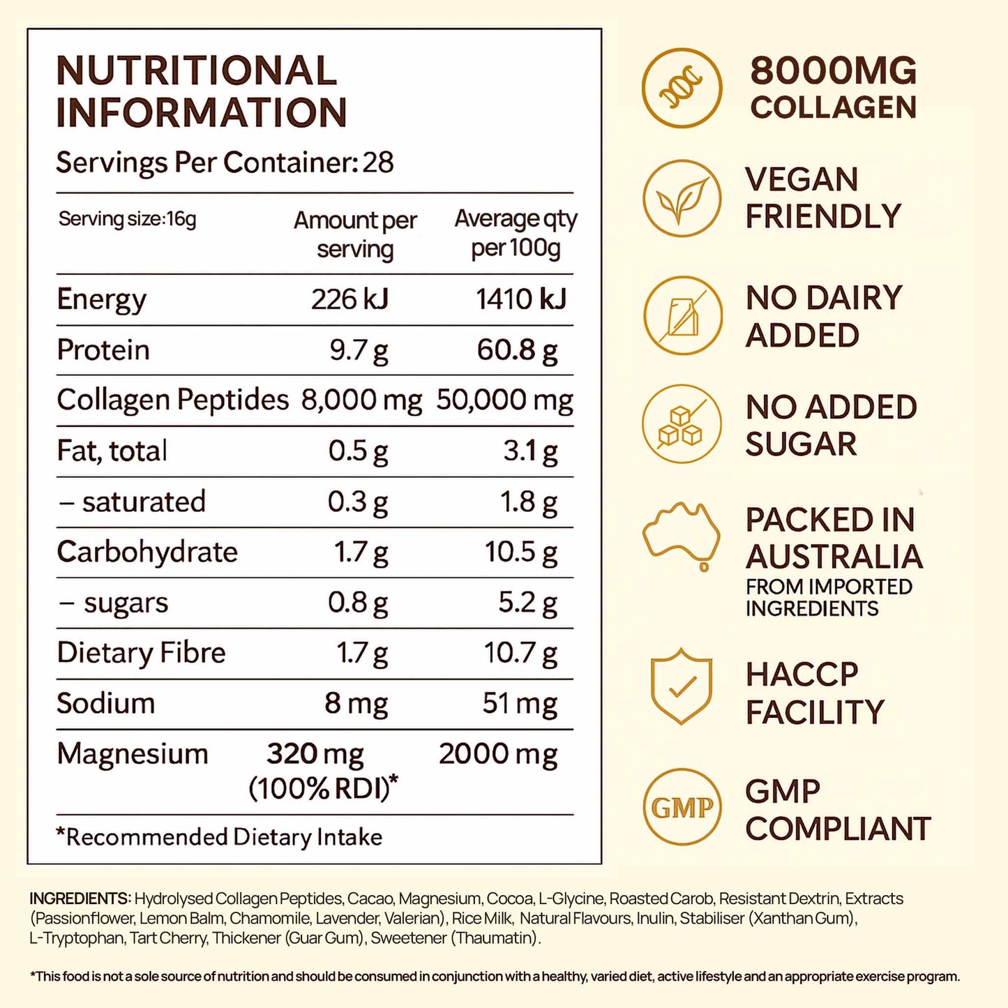 Deep Sleep Reset Collagen Hot Chocolate - 450g