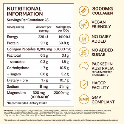 Deep Sleep Reset Collagen Hot Chocolate - 450g